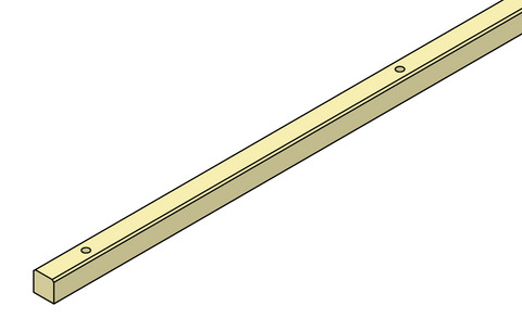 W 4505-15009 Short Sliding Guide Rail - 980mm