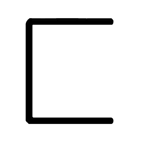 W 6080-008/2115 Sliding Door Capping - Plain 2115mm