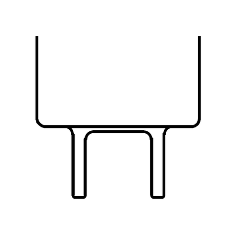 W 6080-009/1000 Sliding Door Channel - Bottom 1000mm
